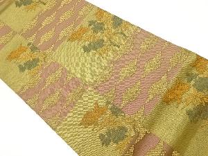金糸色紙に桐・竹・鳳凰模様織出し袋帯
